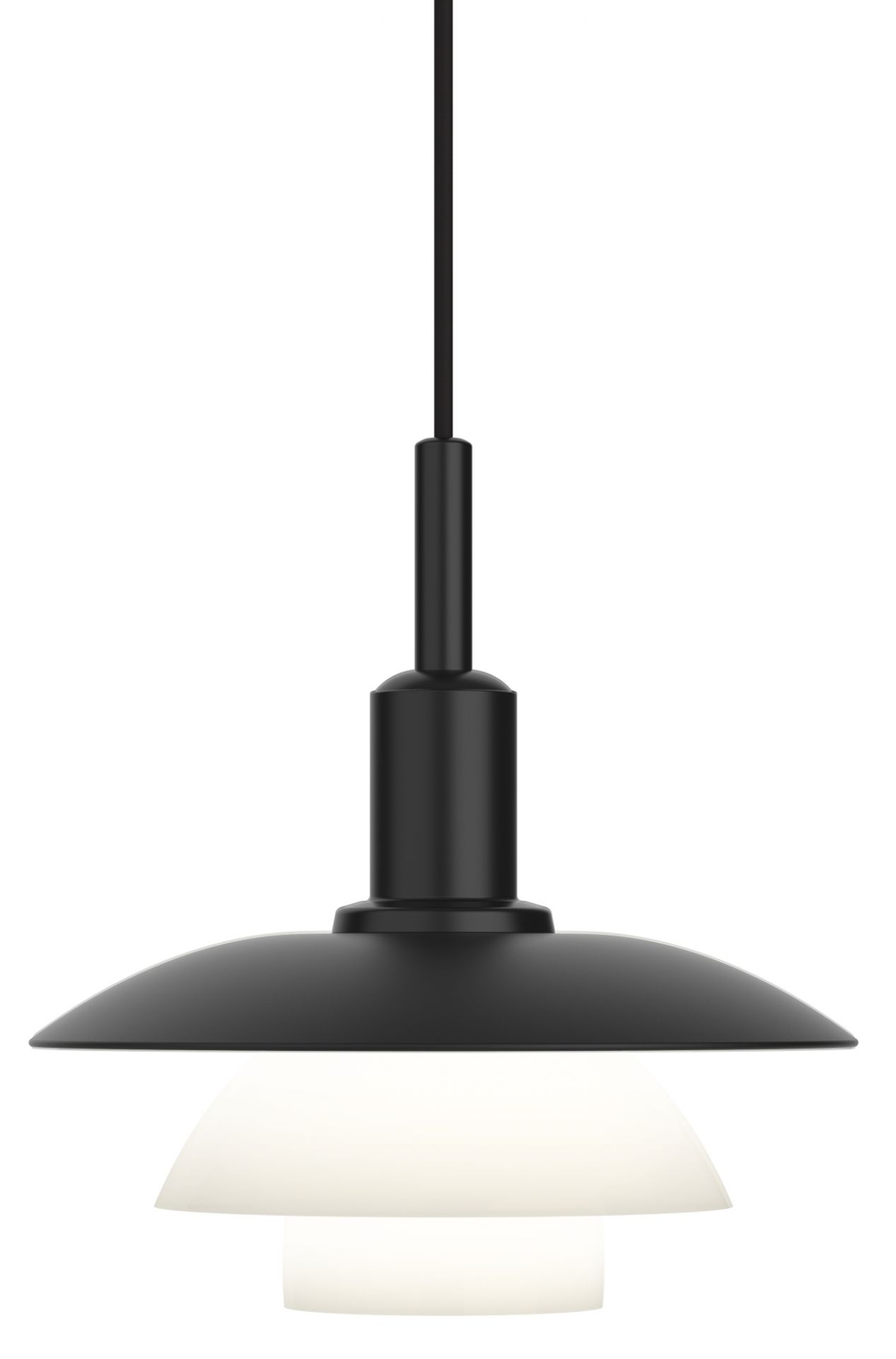 PH 3/3 Pendant lamp Louis Poulsen Black - Glass